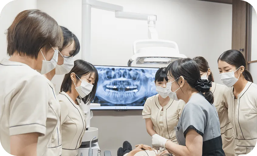 しっかり教育を受けた<br class="u-mobile">歯科衛生士